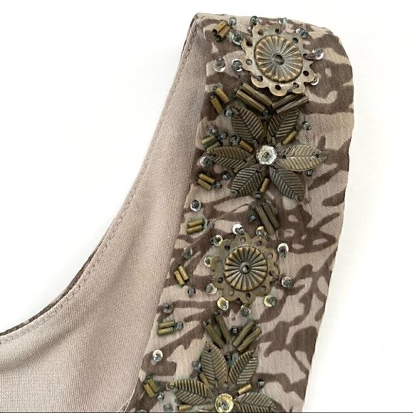 Cynthia  Rowley tank top with jewelled neckline - Picture 9 of 11